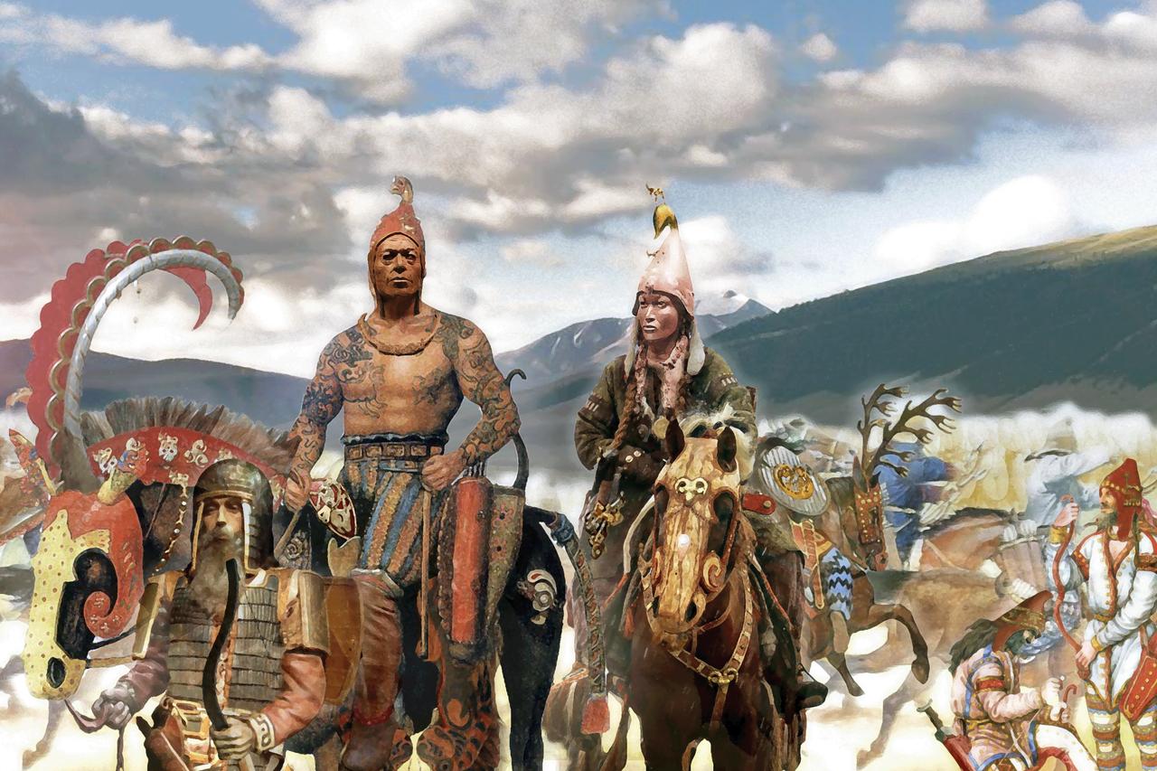A composite image illustrating the various trends in Scythian looks, clothing, weapons, and jewelry inspired by evidence found in Scythian burial sites. (Image via World History Encyclopedia)