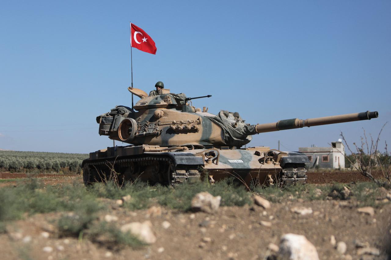 Turkish troops are pictured on the outskirts of the Afrin, Syria on October 19, 2022. (AFP Photo)