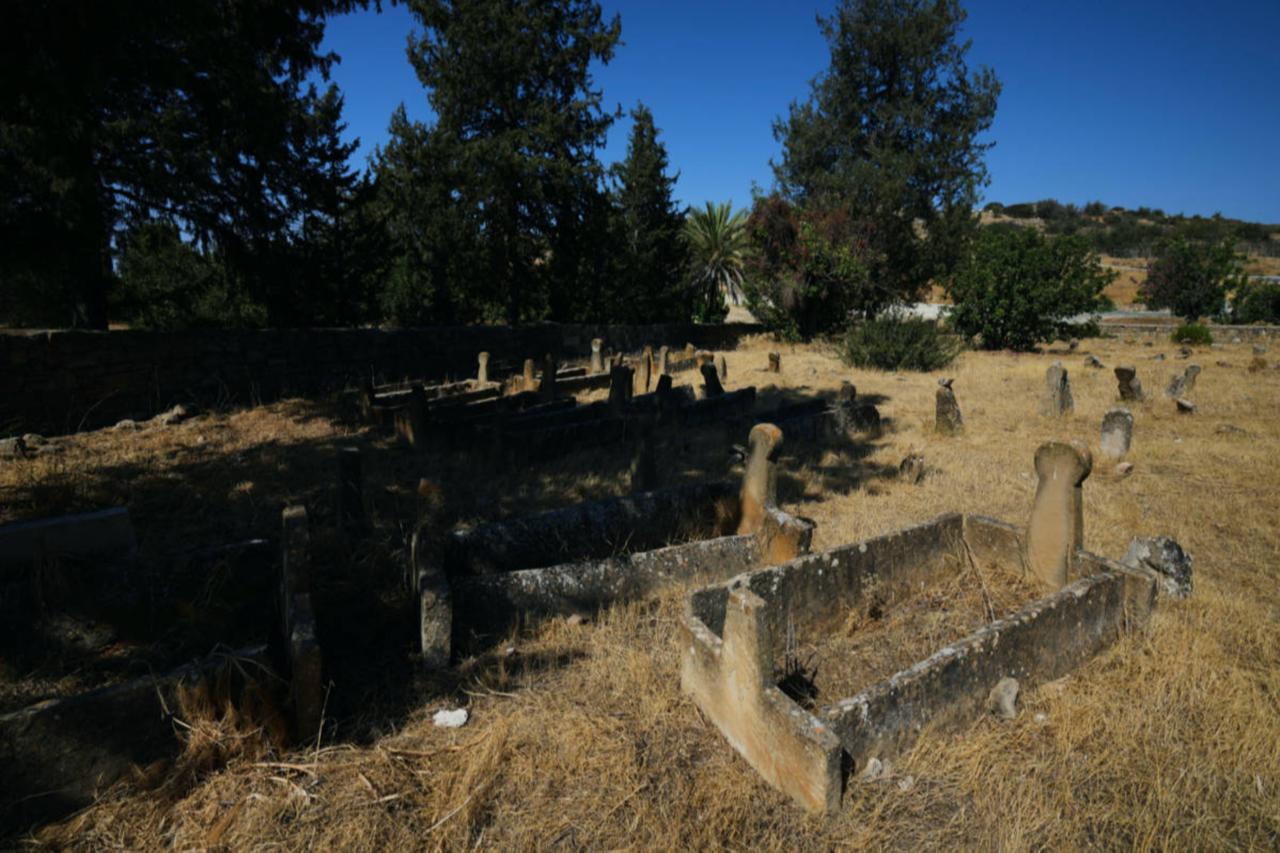 Some of the graves of Turkish Cypriots at the Muslim cemetery in the village of Tochni, Cyprus, July 3, 2025. (Photo via ABC News)