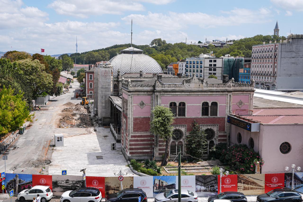 Historic Sirkeci Station, along with the Istanbul Railway Museum inside, are being restored under a project launched by the Ministry of Culture and Tourism. (AA Photo)