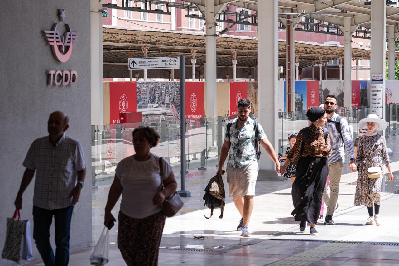 Historic Sirkeci Station, along with the Istanbul Railway Museum inside, are being restored under a project launched by the Ministry of Culture and Tourism. (AA Photo)