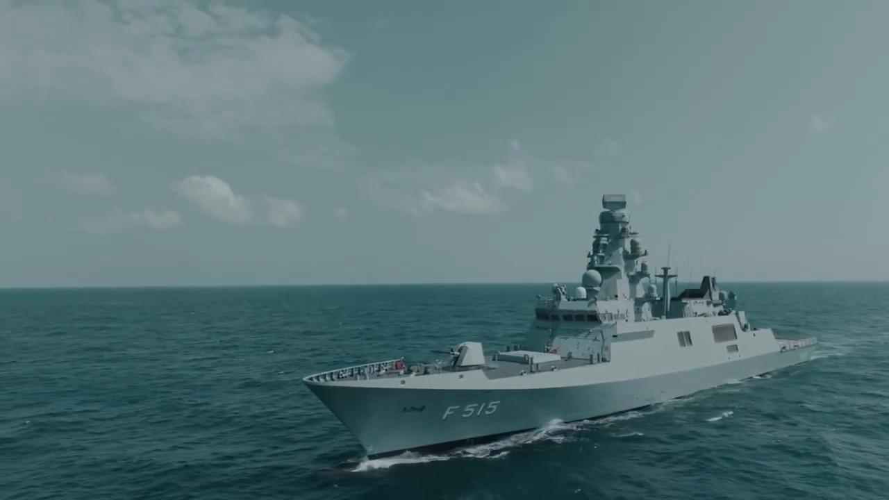 Turkish Navy's TCG Istanbul frigate during live-fire test of the indigenously developed HISAR-D RF air defense missile on August, 2025. (Photo via Secretary of Turkish Defence Industries)