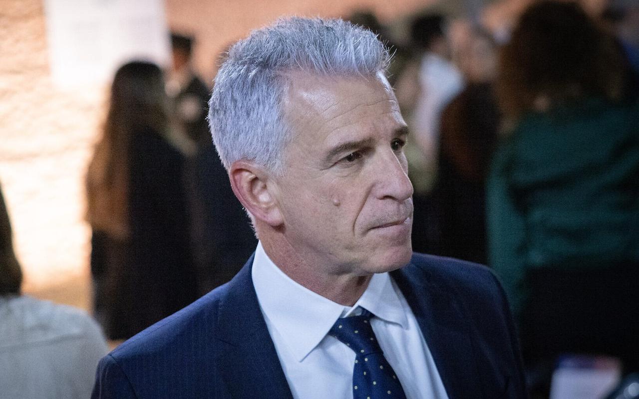 Mossad chief David Barnea attends a ceremony at the Yad Vashem Holocaust Memorial Museum in Jerusalem on April 23, 2025. (AFP Photo)