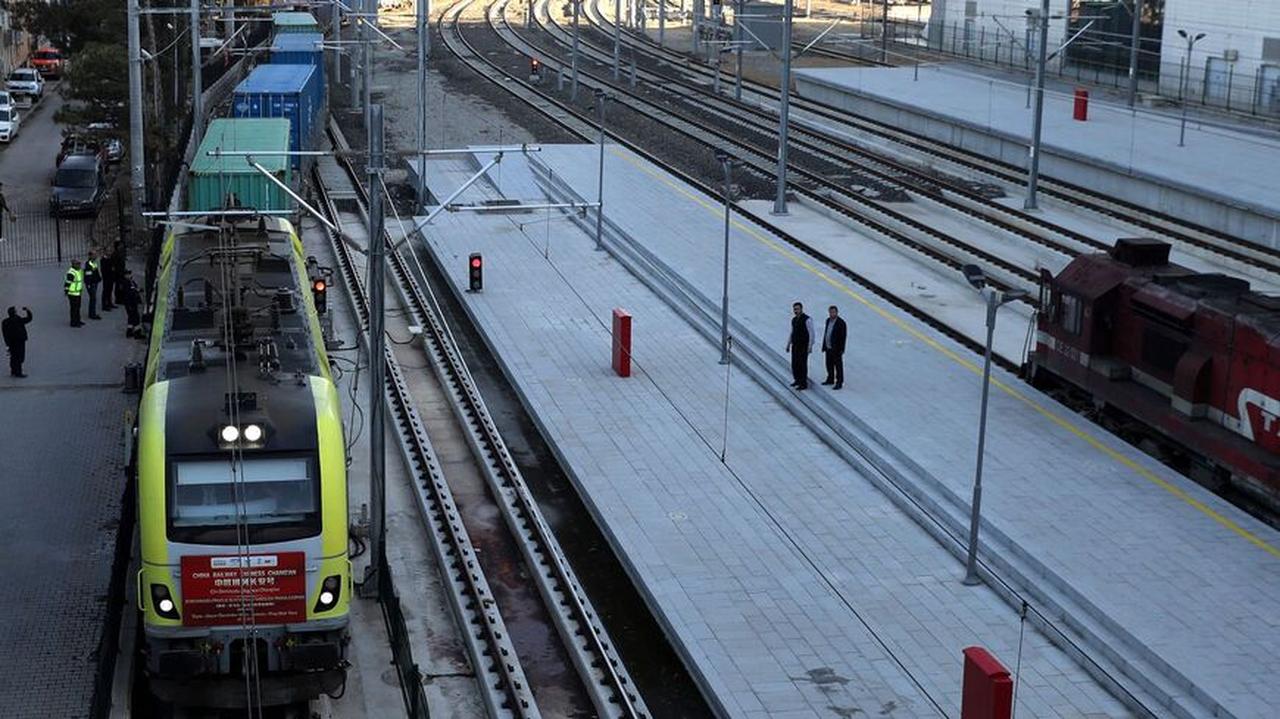 China Railway Express Chang'an freight train arrives at the Ankara train station, Türkiye, on November 6, 2019. (AFP Photo)