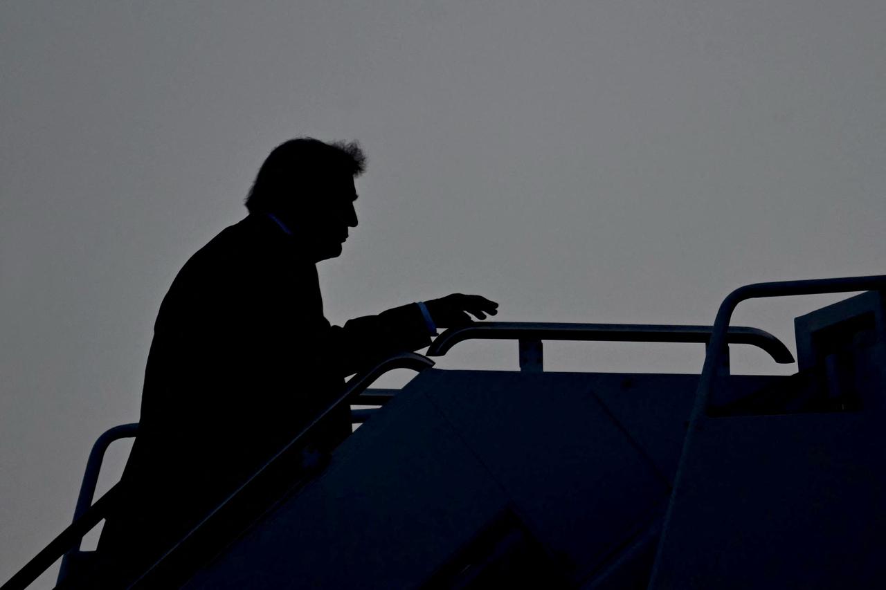 US President Donald Trump boards Air Force One at Joint Base Andrews, Maryland on August 15, 2025. (AFP Photo)