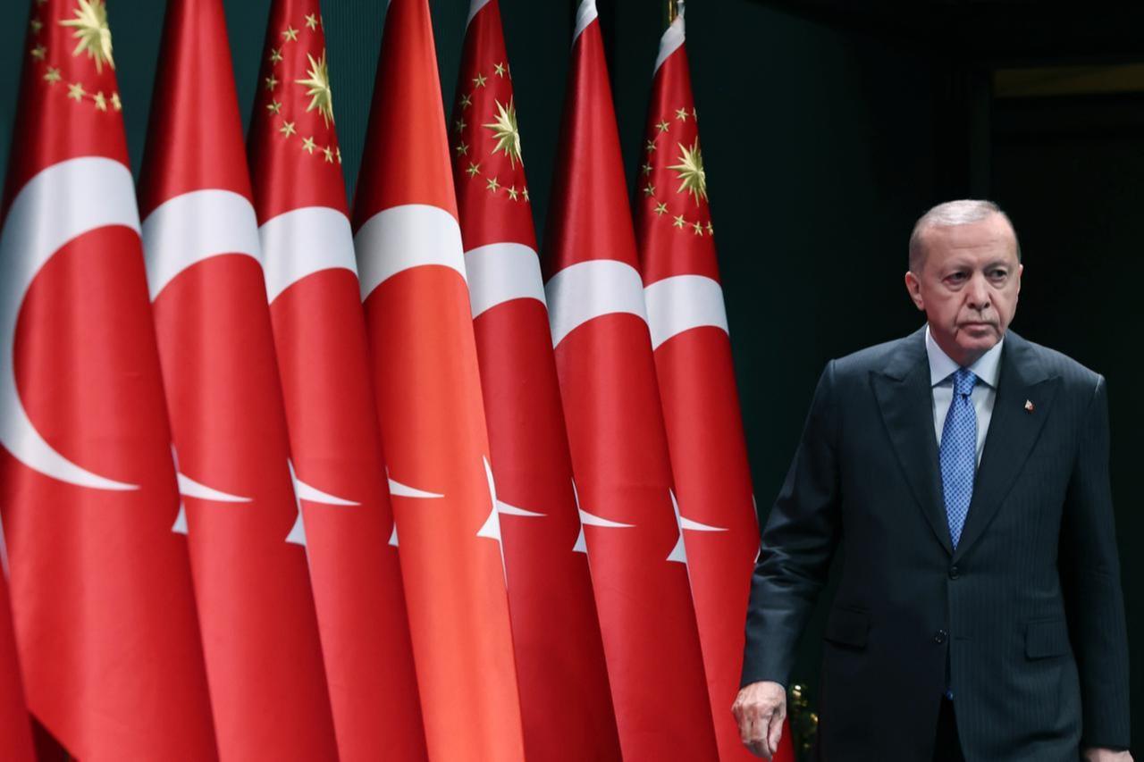 President Recep Tayyip Erdogan attends a press conference after chairing the cabinet meeting at the Presidential Complex in Ankara, Türkiye, August 11, 2025. (AA Photo)
