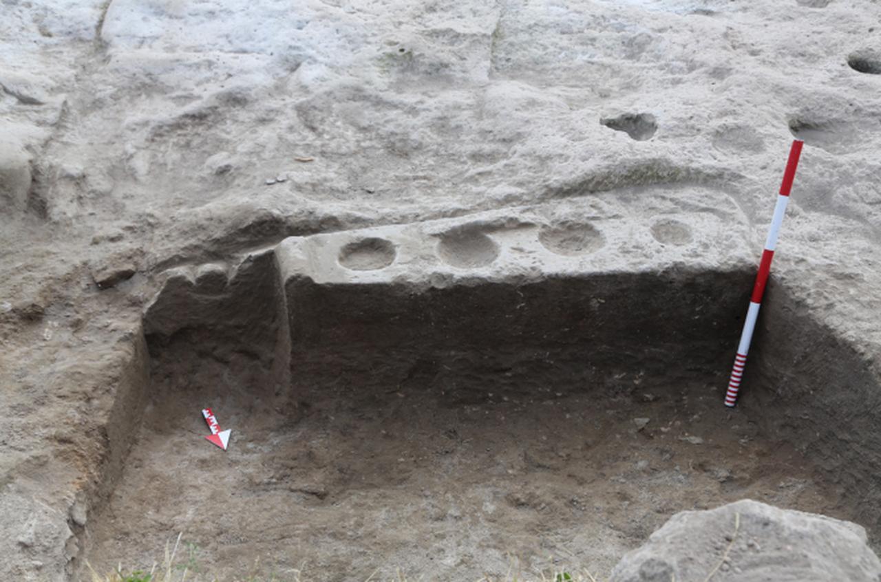 Rock-cut bowls and rock idol in Yazilikaya, Eskisehir, Türkiye. (Photo via Journal of Ancient History and Archaeology)