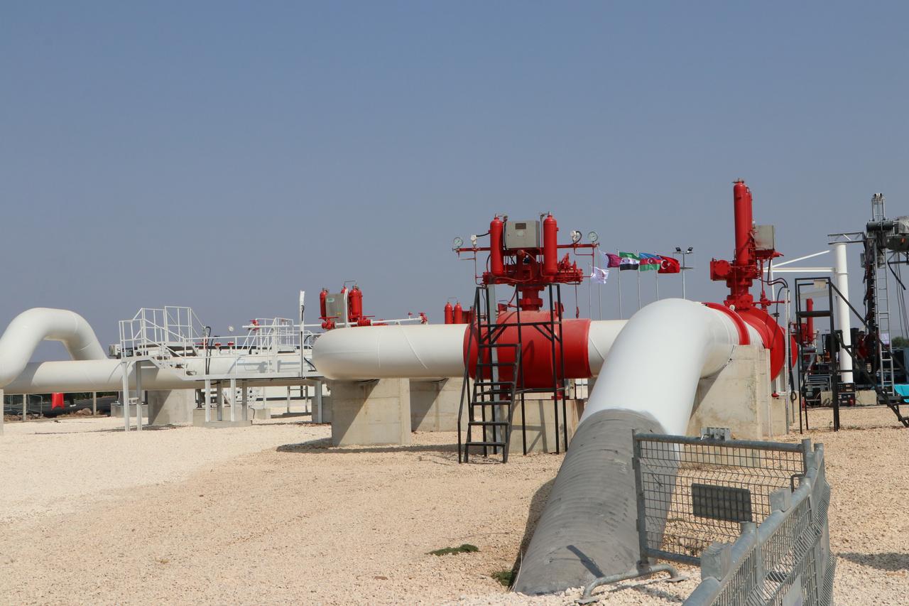 A view of the opening ceremony of the Türkiye-Syria Natural Gas Pipeline in Kilis, Türkiye, on August 02, 2025. (AA Photo)