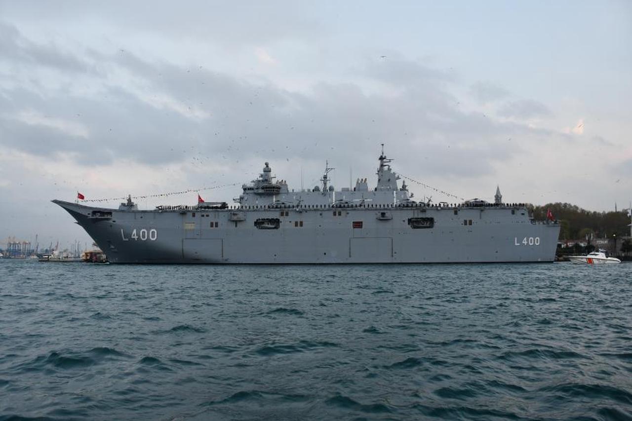 Türkiye's TCG Anadolu amphibious assault ship. (Photo via Turkish Naval Forces Command)