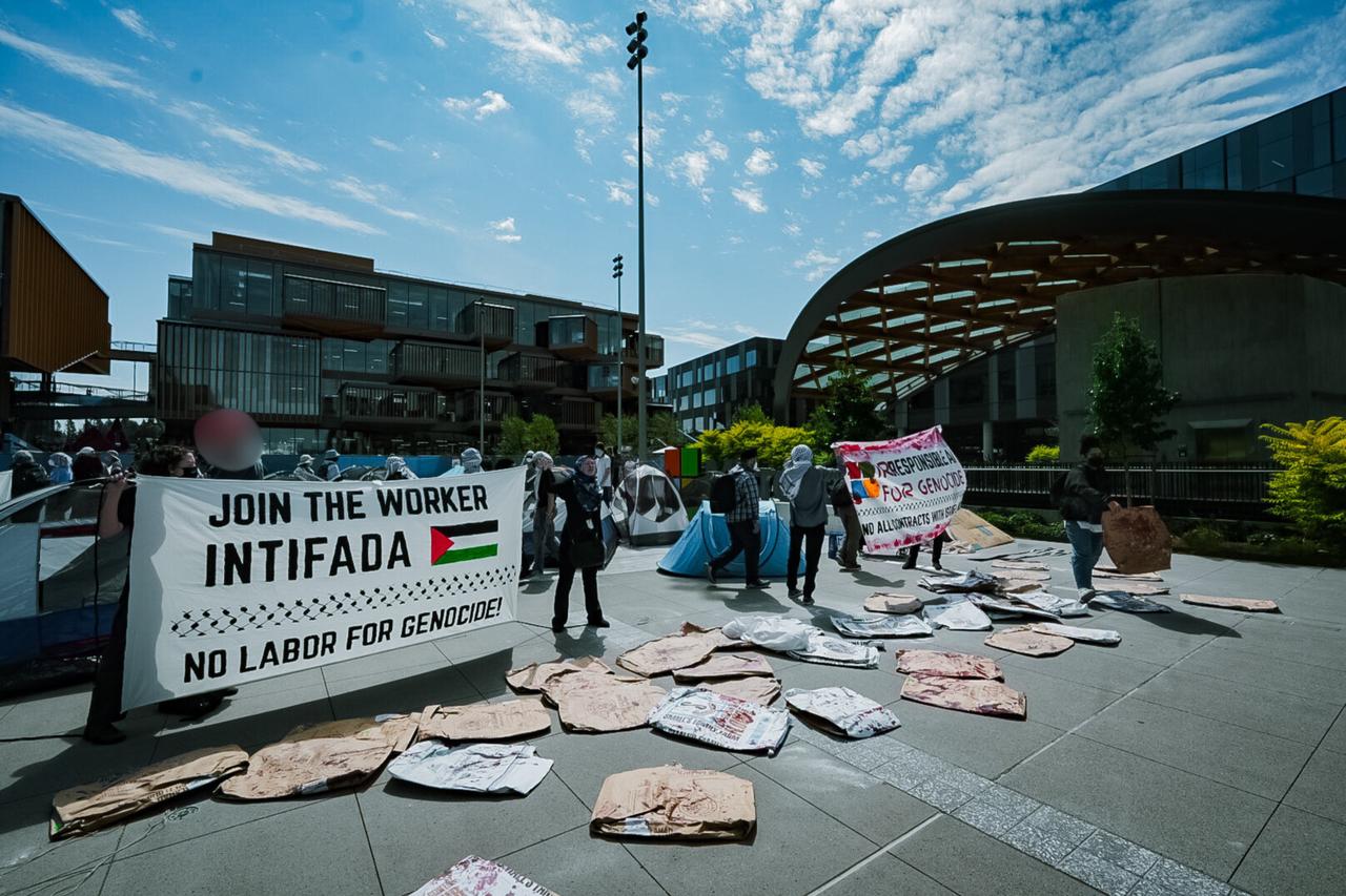 18 arrested as Microsoft employees, activists protest Israeli military links at headquarters Image
