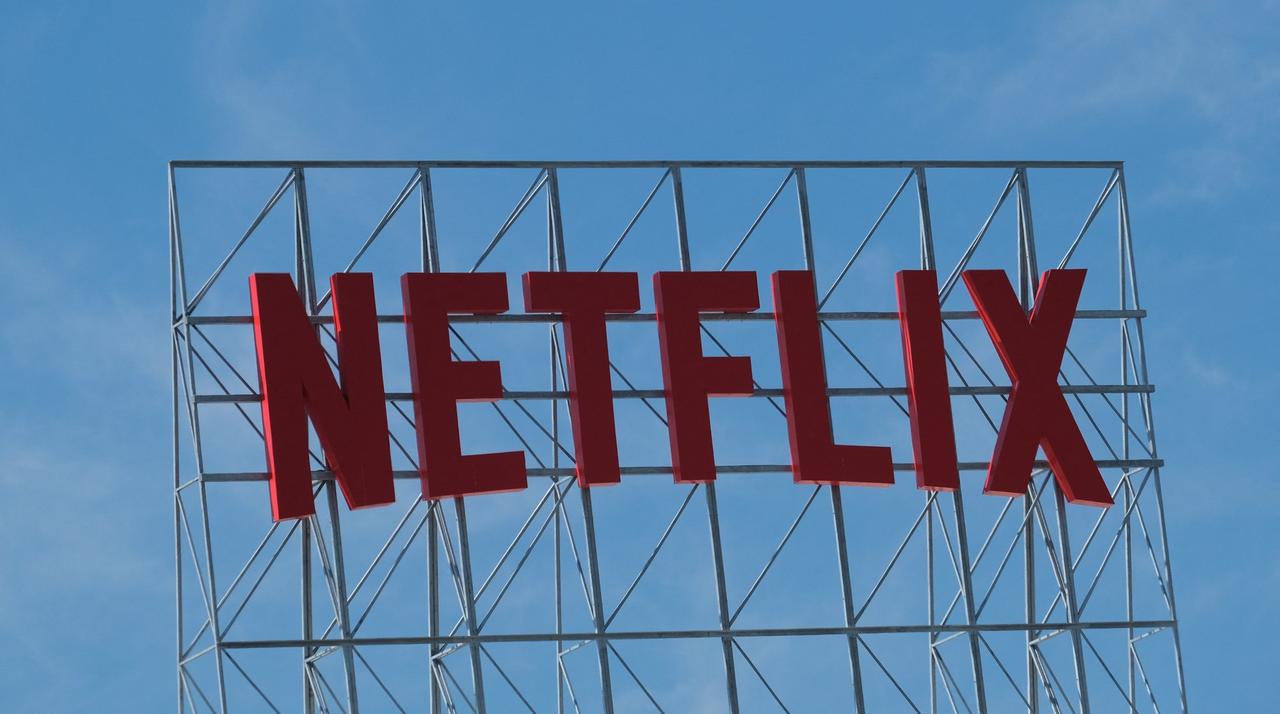 The Netflix logo is seen on top of their office building in Hollywood, California, US, Mar. 2, 2022. (AFP Photo)