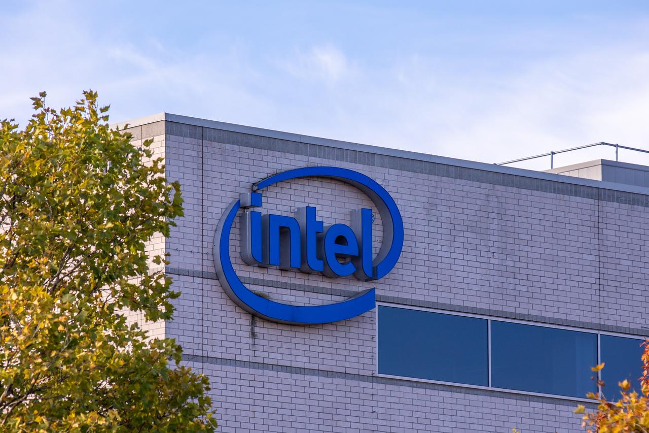 An Intel logo is seen on the company’s Jones Farm campus building in Hillsboro, Oregon, U.S., October 18, 2018. (Adobe Stock Photo)