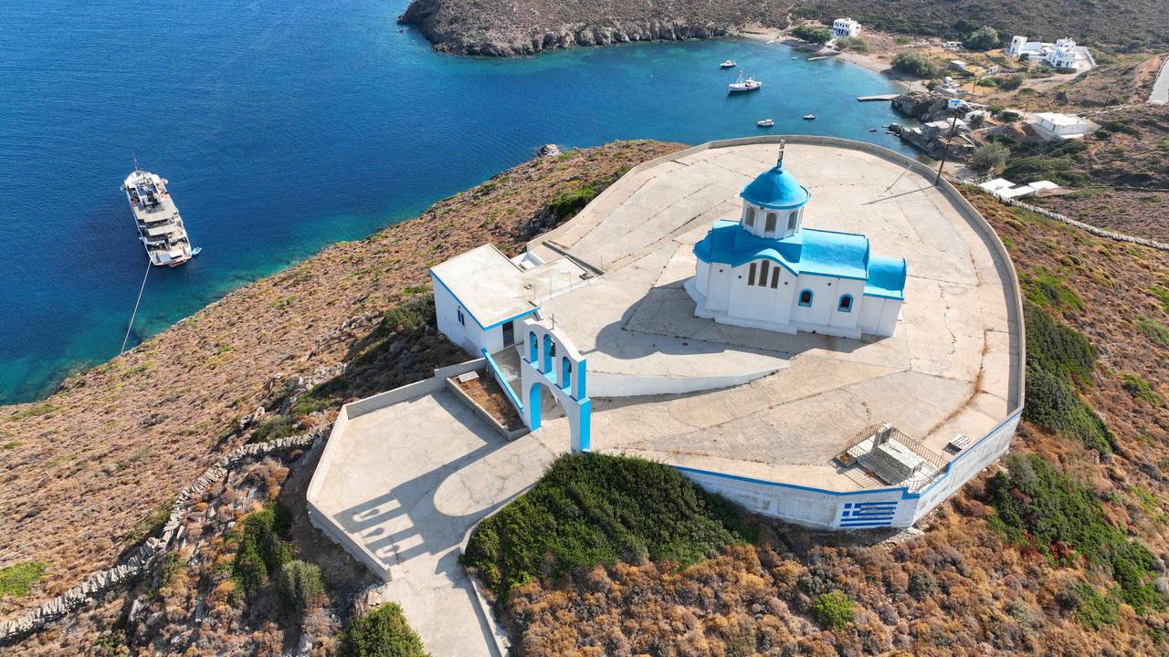 An aerial view of Thimena Island near Fourni in the North Aegean Sea, Greece. (Adobe Stock Photo)