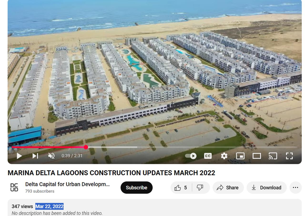 Screenshot from The youtube channel of the contruction company of Marina Delta Lagoons project Photo via Youtube / @deltacapitalforurbandevelo6401
