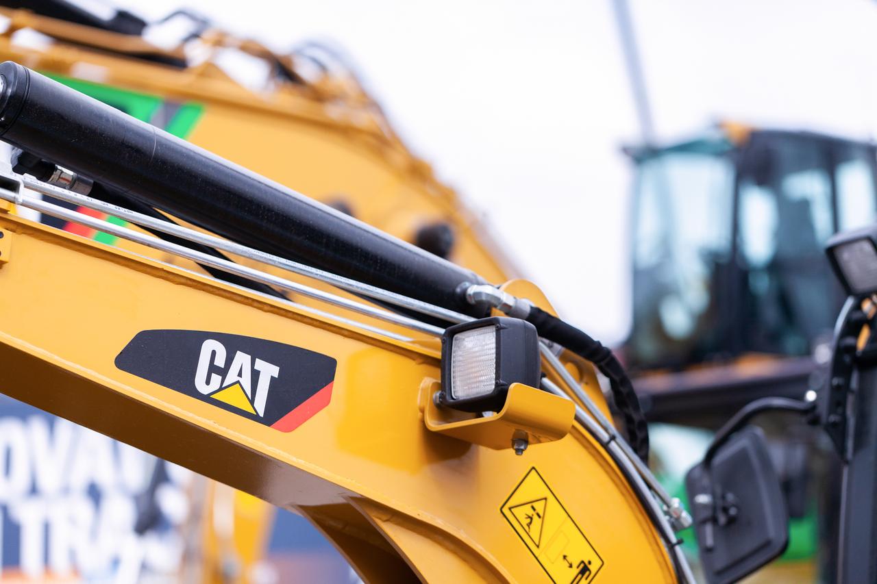 Caterpillar logo on construction equipment at a CAT machinery dealer in Munich, Germany, April 14, 2019. (Adobe Stock Photo)