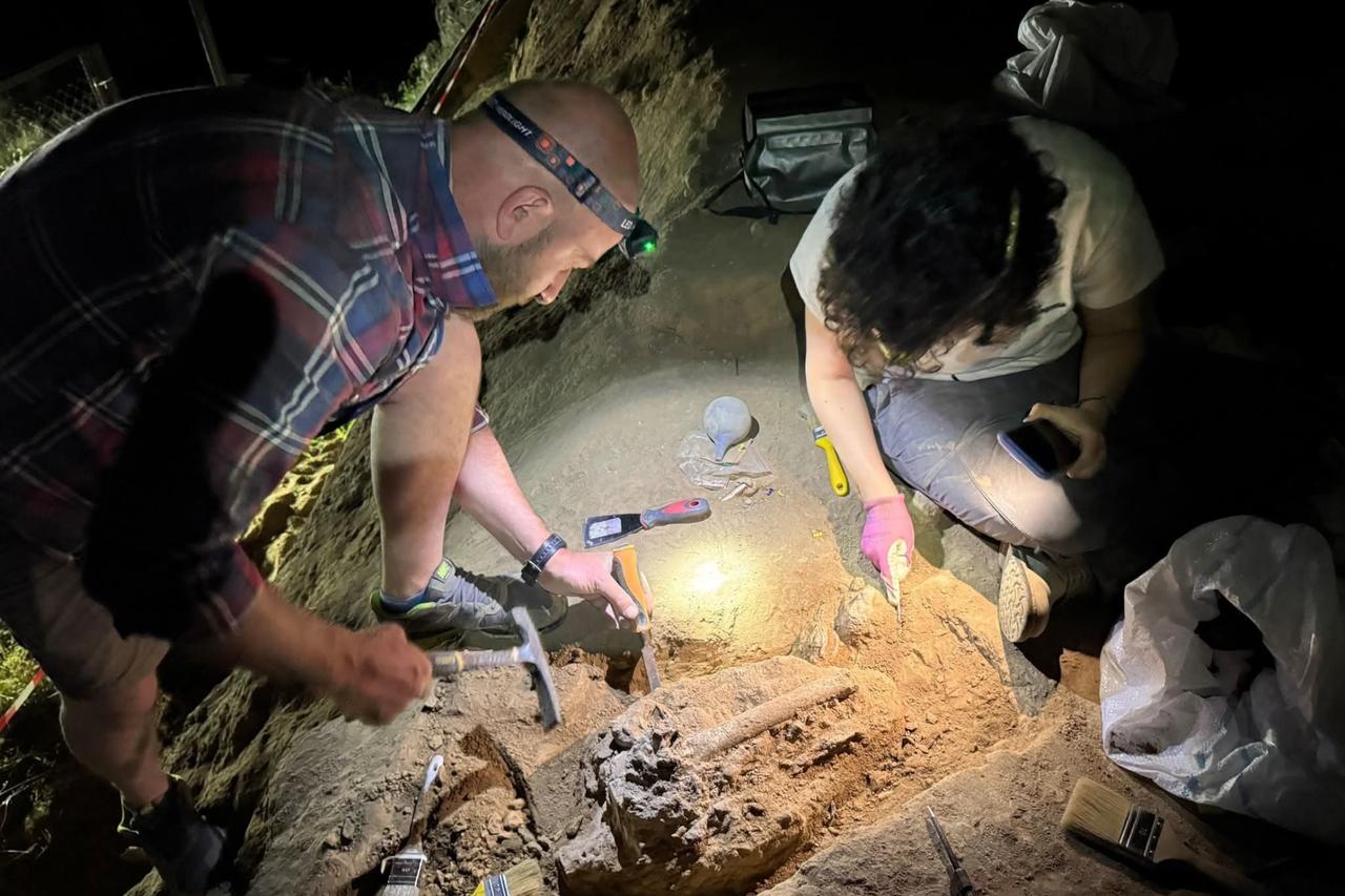 A view from the excavations carried out in July in the village of Orozmani, Kvemo Kartli region of Georgia, Aug. 27, 2025. (IHA Photo)