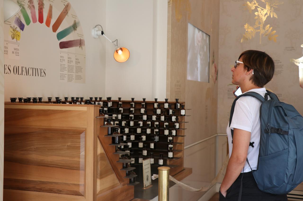 A view from the Fragonard Perfume Museum (Musee du Parfum), known as the perfume capital of the world, shows visitors the scents and perfume bottles used throughout the ages along with the perfume-making process in Paris, France on August 19, 2025. (AA Photo)