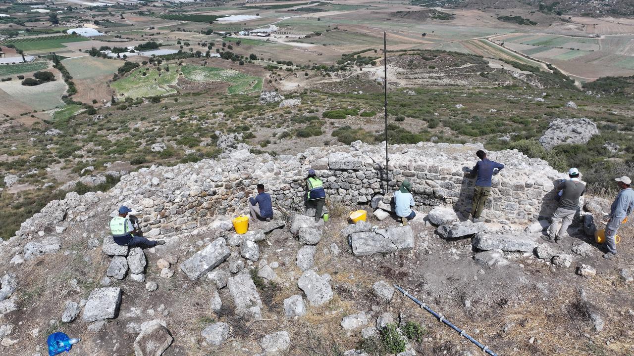 A view from the ongoing excavations at the ancient city of Sillyon in Serik, Antalya, Türkiye, Aug. 26, 2025. (AA Photo)