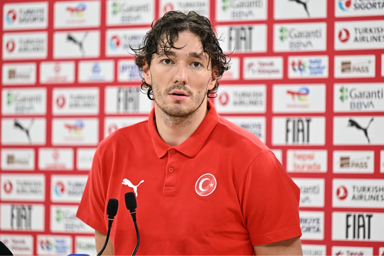 Turkish national basketball player Cedi Osman speaks during a press conference ahead of the EuroBasket 2025 tournament in Istanbul, Türkiye, on August 22, 2025. (AA Photo)