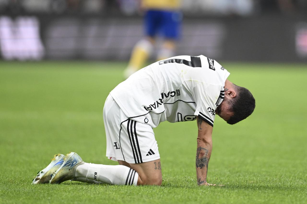 Rafa Silva of Besiktas reacts during the UEFA Conference League play-off second leg match between Besiktas and Lausanne at Tupras Stadium in Istanbul, Türkiye, on August 28, 2025. (AA Photo)