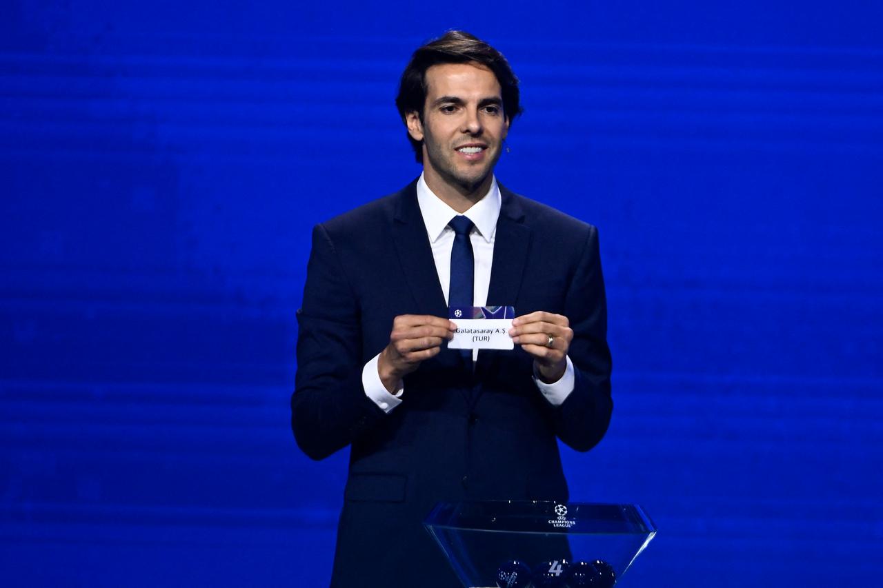 This photograph shows the UEFA Champions League trophy, before the draw for the group stage of the 2025-2026 UEFA Champions League football tournament, at the Grimaldi Forum in Monaco on August 28, 2025. (AFP Photo)