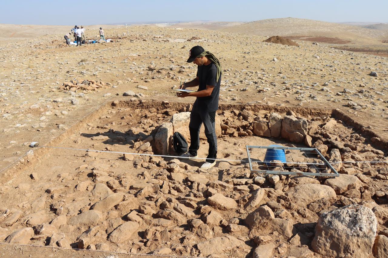 General view of the excavations carried out at Mendik Tepe, which is thought to be older than Gobeklitepe, described as the “zero point of history” and inscribed on the UNESCO World Heritage List in 2018, and Karahantepe in Sanliurfa, Türkiye, Aug. 27, 2025. (AA Photo)