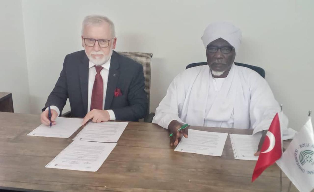 The University of the Holy Quran and Islamic Sciences Signs Academic Cooperation Agreement with Türkiye’s Bolu Abant University, April 29 ,2025. (SUNA photo)
