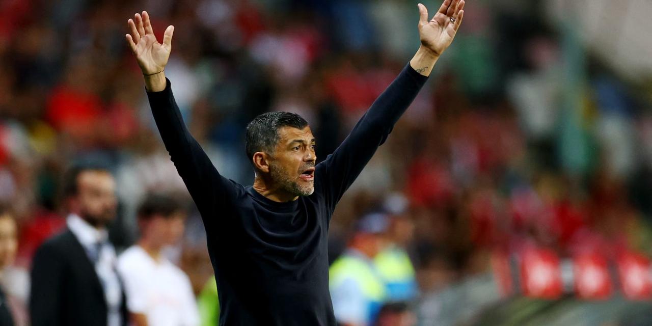 Sergio Conceicao, former head coach of AC Milan, reacts during the Serie A match between AC Milan and Parma at Stadio Giuseppe Meazza on Jan. 26, 2025 in Milan, Italy. (Photo via Marco Luzzani)