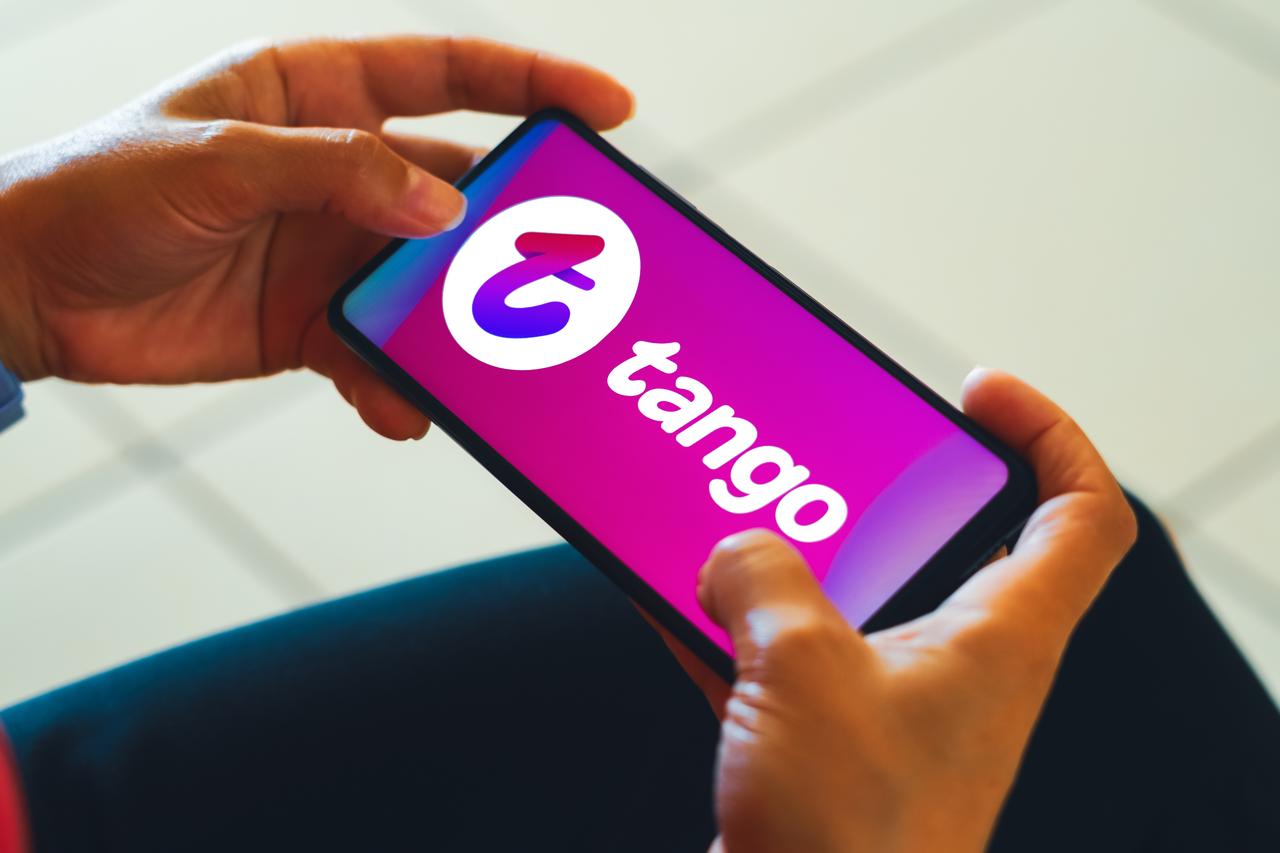 In this photo illustration, the Tango Live Stream logo is displayed on a smartphone screen, accessed on August 29, 2025. (Adobe Stock Photo)