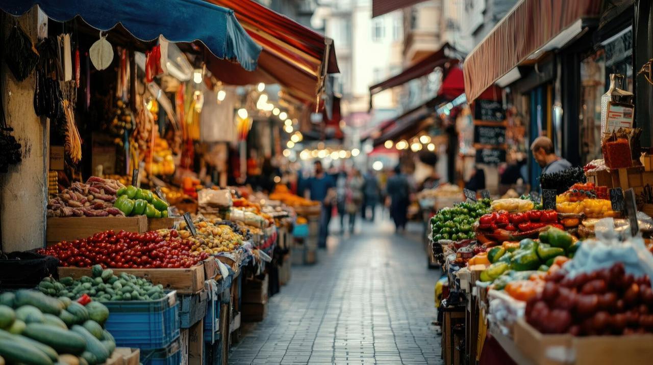 A traditional Turkish bazaar.