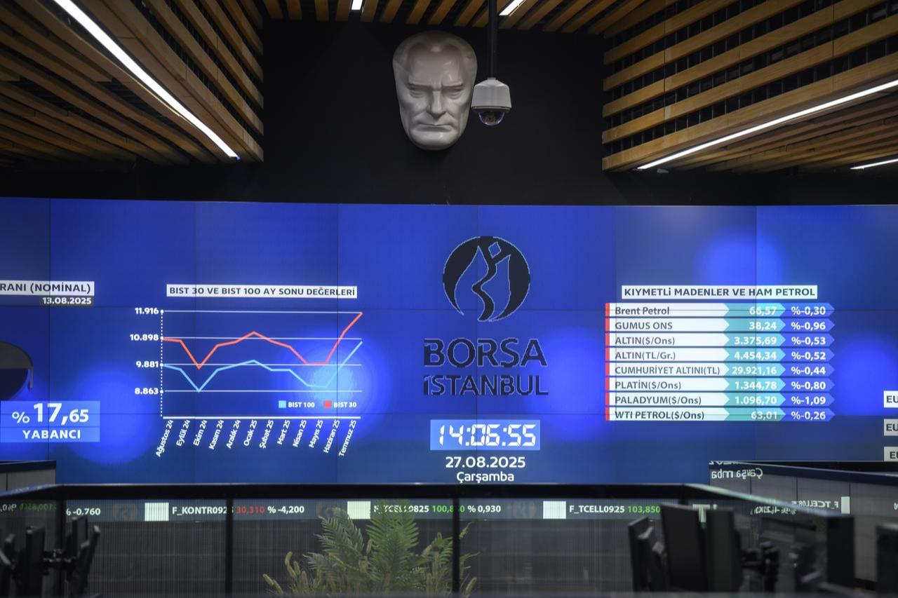 A general view of the Borsa Istanbul (BIST) office in Istanbul, Türkiye, August 27, 2025. (AA Photo)