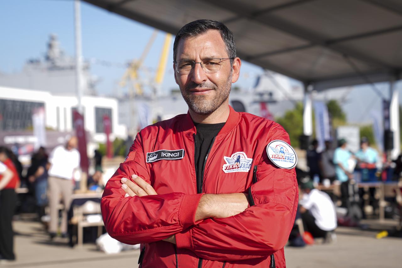 Roketsan CEO Murat Ikinci poses for a photo during an exclusive interview within the scope of the Teknofest Blue Homeland, the special maritime-themed edition of the Teknofest, Türkiye’s flagship technology, aviation, and space festival, at Istanbul Shipyard Command in Istanbul, Türkiye on August 30, 2025. (AA Photo)