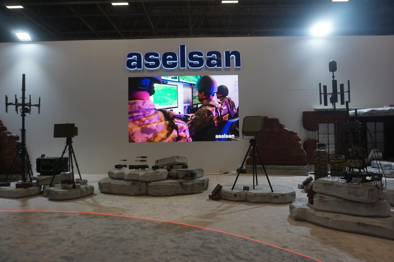 A general view of the Aselsan's stand of the 17th edition of the International Defense Industry Fair (IDEF 2025) in Istanbul, Türkiye on July, 2025. (Türkiye Today Photo)