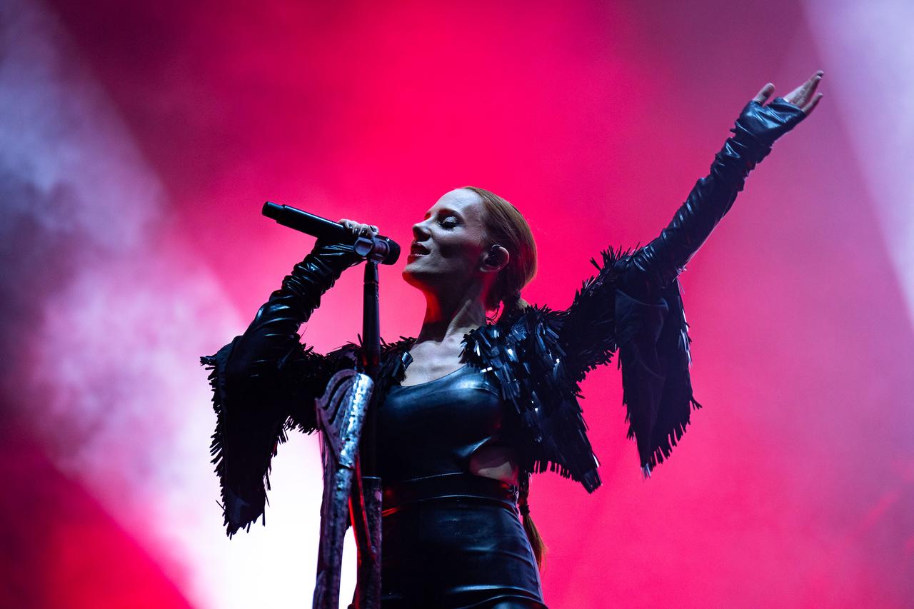 The music bands "Sepultura" and "Epica" performed at the "Dark Sun Metal Festival" at KucukCiftlik Park, Istanbul, Türkiye, August 3, 2025. (AA Photo)