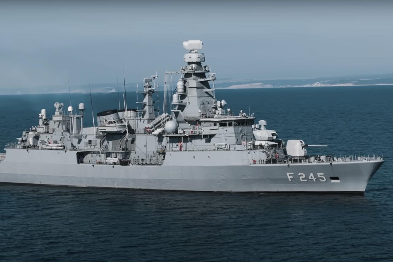 The TCG Orucreis (F-245) frigate, which has undergone comprehensive modernization with a combat management system. (Photo via Aselsan)