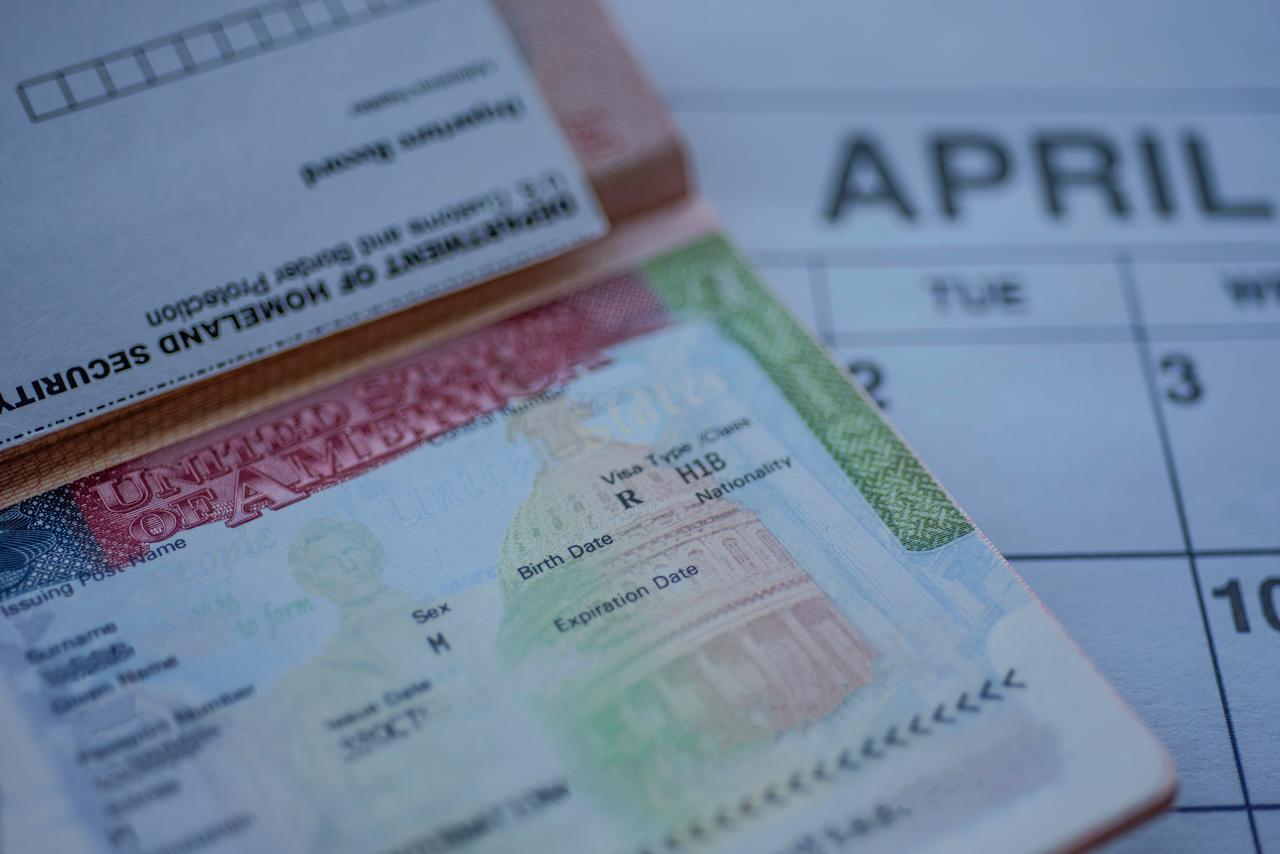 Close-up of a U.S. H-1B visa, a program that allows U.S. employers to hire foreign workers in specialized fields. (Adobe Stock Photo)