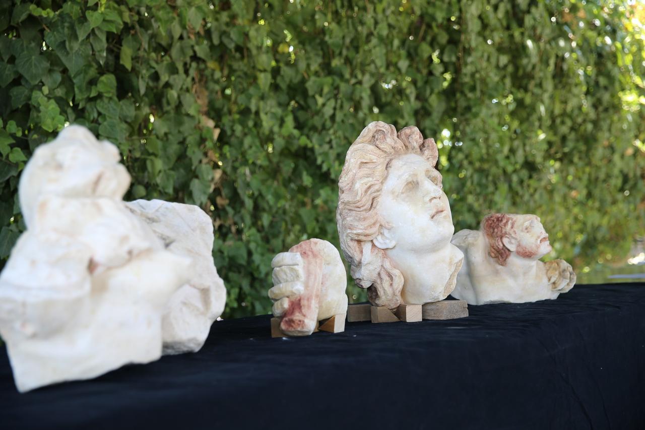 "Unique and colorful" Scylla group sculptures from the ancient city of Laodicea in Denizli, Türkiye, August 3, 2024 (AA Photo)