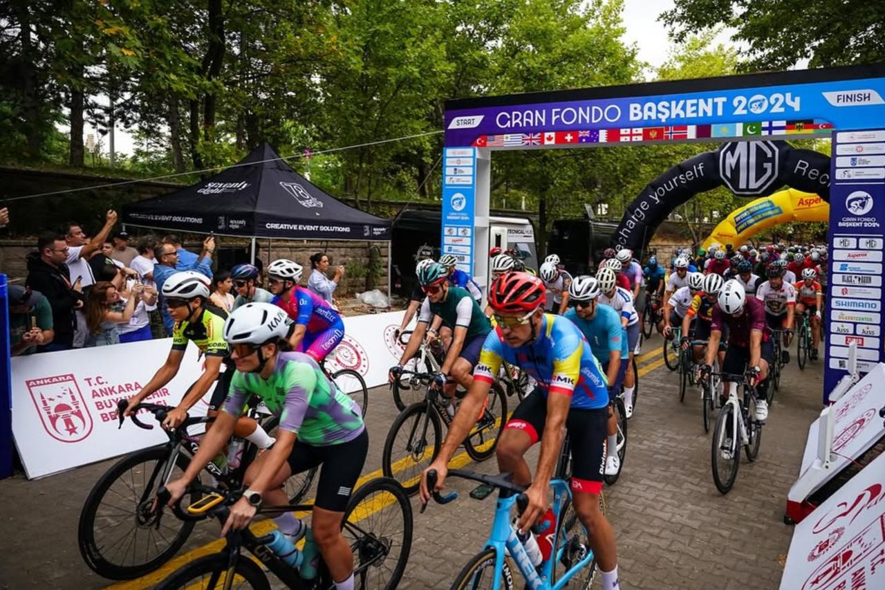A scene from the 2024 edition of the Gran Fondo Baskent cycling race held in Ankara, Türkiye. (Photo via Gran Fondo Baskent's website)