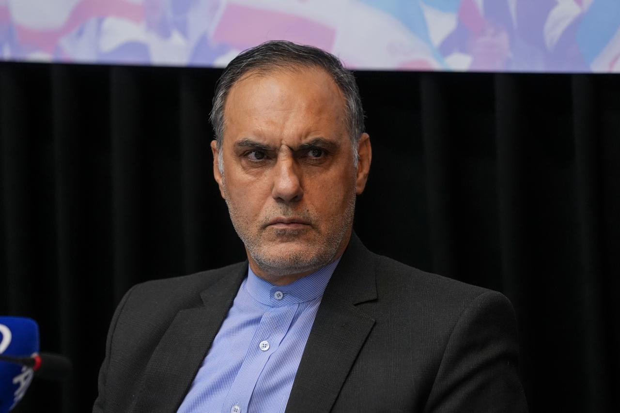 Iran's Ambassador to Ankara, Muhammed Hasan Habibullahzade speaks at a meeting on August 5, 2025. (AA Photo)
