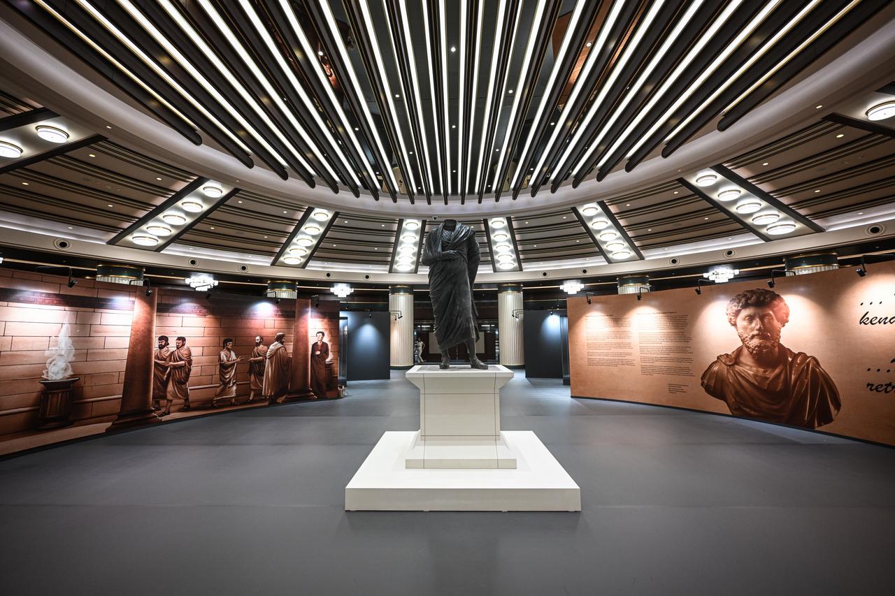 A view of the Golden Age of Archaeology Exhibition at the Presidential Nation's Library in Ankara, Türkiye, August 6, 2025. (AA Photo)
