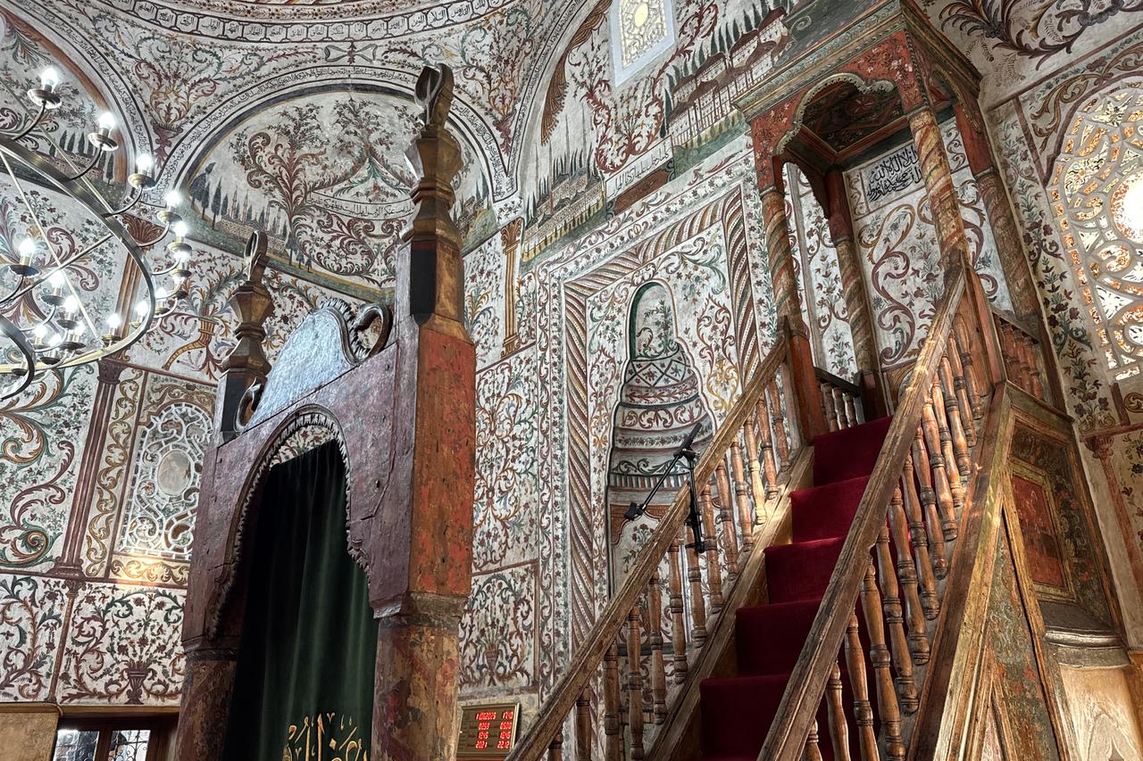 A view of the historic Ethem Bey Mosque, an Ottoman-era structure restored by the Turkish Cooperation and Coordination Agency (TIKA), in Tirana, the capital of Albania, August 5, 2025. (AA Photo)