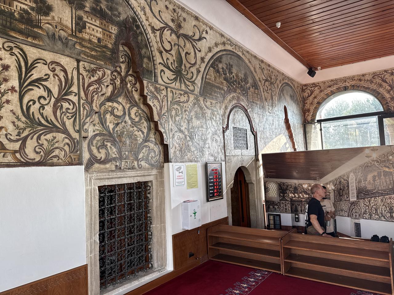 A view of the historic Ethem Bey Mosque, an Ottoman-era structure restored by the Turkish Cooperation and Coordination Agency (TIKA), in Tirana, the capital of Albania, August 5, 2025. (AA Photo)