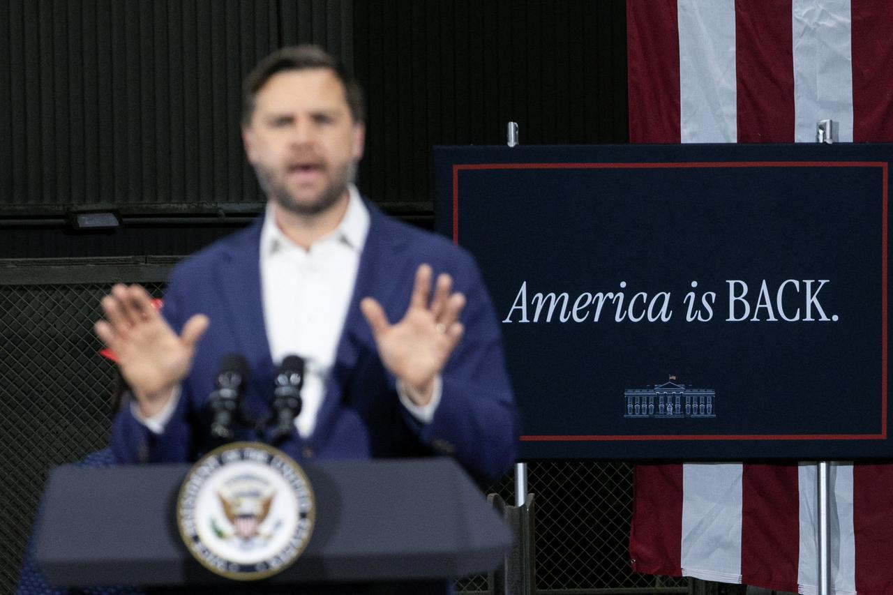 US Vice President JD Vance delivers remarks on the "One Big Beautiful Bill" at Metallus in Canton, Ohio, on July 28, 2025. (AFP Photo)