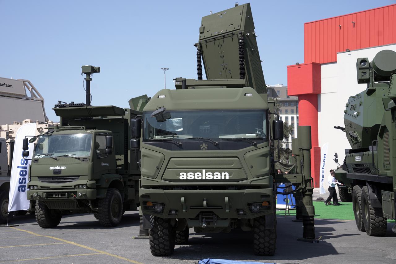 Aselsan introduces its air defense systems, including the EJDERHA, GOKTAN, KORAL 200 and TURAN & GURZ during the IDEF 2025 at Istanbul Expo Center in Istanbul, Türkiye, on July 23, 2025. (AA Photo)