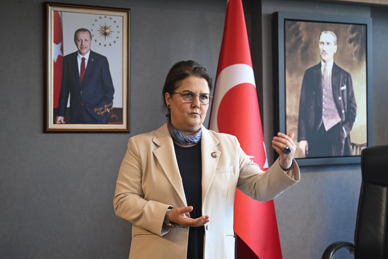 Derya Yanik, the chair of Turkish Parliamentary Human Rights Investigation Commission speaks to a reporter in Ankara, Türkiye on August 6, 2025. (AA Photo)
