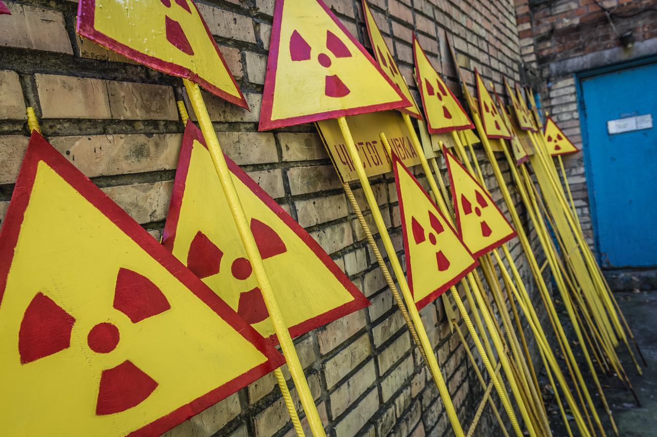 Warning signs in Pripyat ghost city in Chernobyl Exclusion Zone in Chernobyl Zone, Ukraine on October 1, 2014. (Adobe Stock Photo)