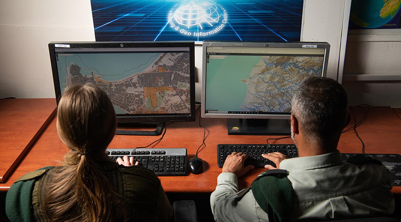 Israeli Unit 8200 soldiers seen working on data somewhere in Israel on an unknown date. (Photo via Israeli Army)