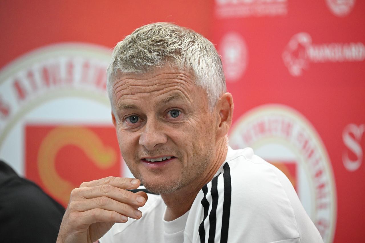 Head Coach Ole Gunnar Solskjaer of Besiktas speaks during a press conference held at Tallaght Stadium a day before the UEFA Europa Conference League third qualifying round first leg match between St. Patrick's and Besiktas in Dublin, Ireland, August 06, 2025. (AA Photo)