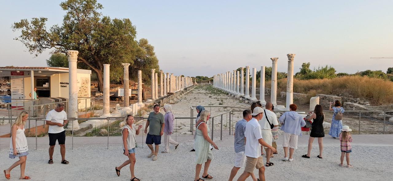 A view of the ancient city of Side in Antalya, Türkiye, August 7, 2025. (AA Photo)