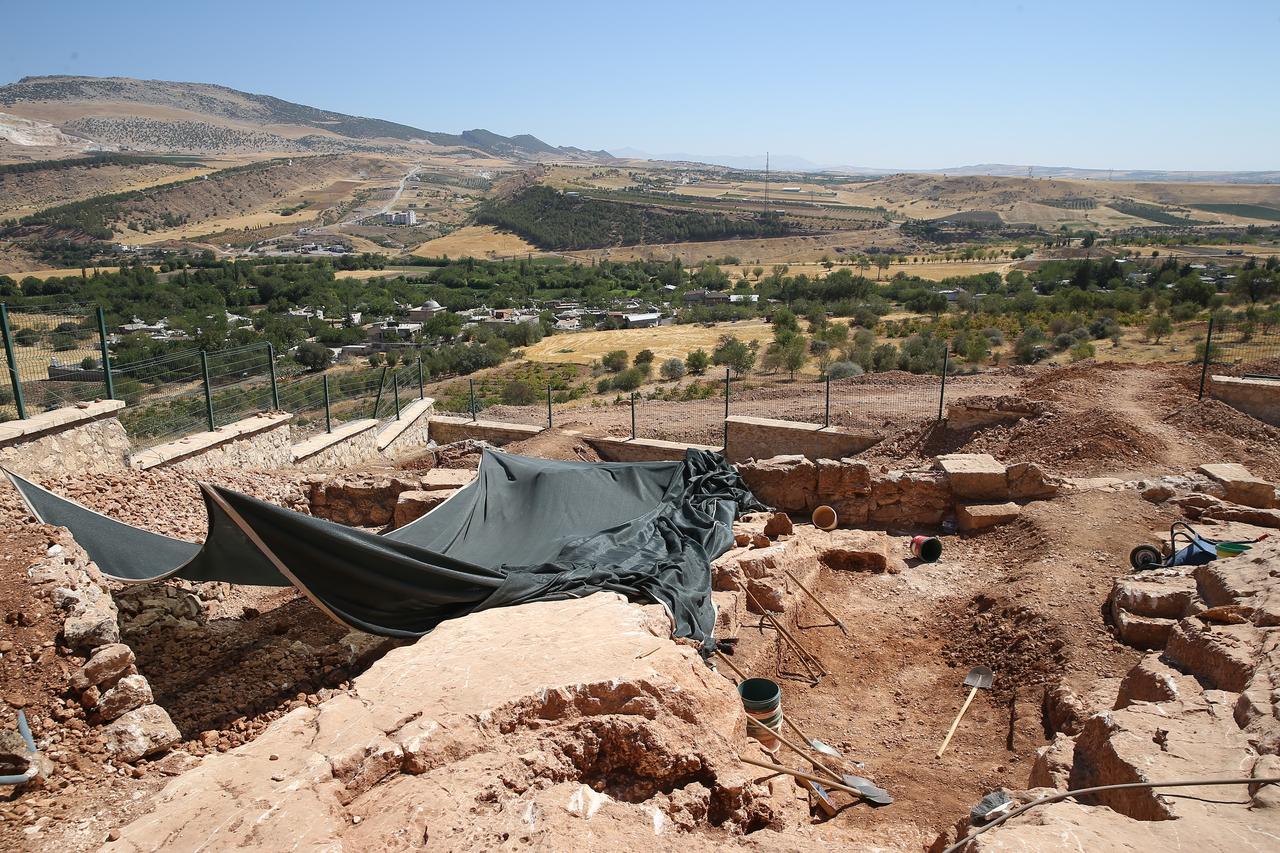 General view of the excavation area at Perre ancient city in Adiyaman, Türkiye, Sept. 1, 2025. (AA Photo)